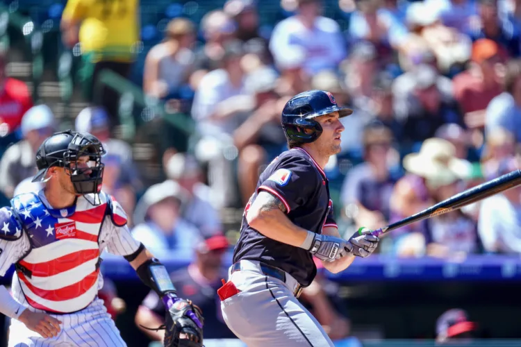 DeLauter triples twice as Guardians sweep Rockies